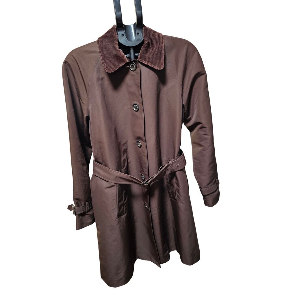 Lauren Ralph Lauren Chocolate Brown Car Coat Courduroy L